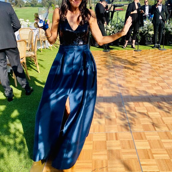 Sachin + Babi Erica Gown - Light Midnight Blue Size 4 - Picture 3 of 5